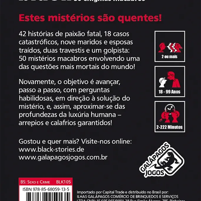 Black Stories: Sexo e Crime - Galápagos Jogos