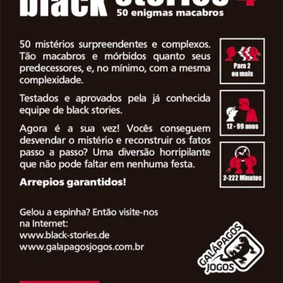Black Stories 4 (Histórias Sinistras) - Galápagos Jogos