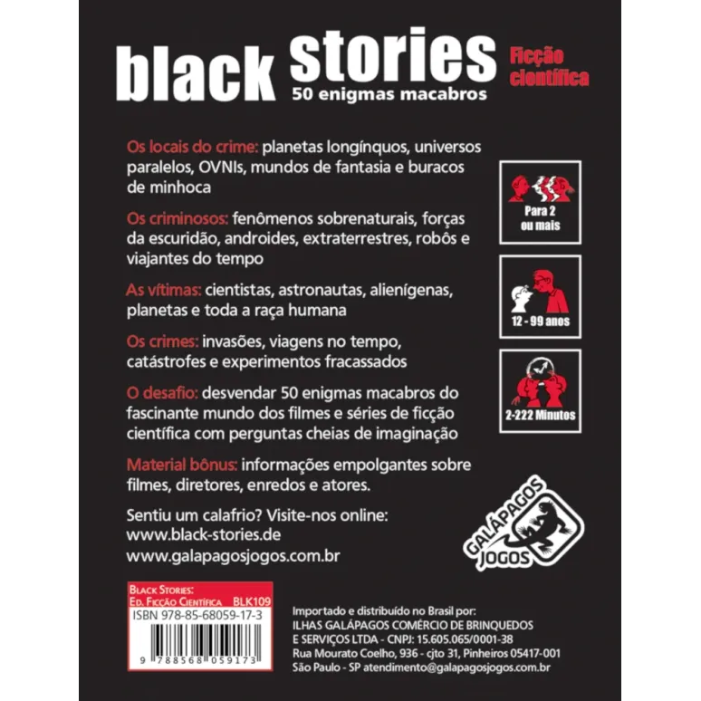 Histórias Sinistras: Ficção Científica - Galápagos Jogos