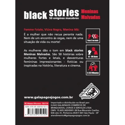 Black Stories: Meninas Malvadas - Galápagos Jogos Black Stories: Meninas Malvadas - Galápagos Jogos
