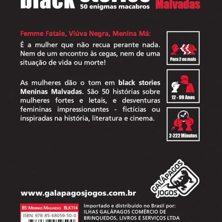 Black Stories: Meninas Malvadas - Galápagos Jogos Black Stories: Meninas Malvadas - Galápagos Jogos
