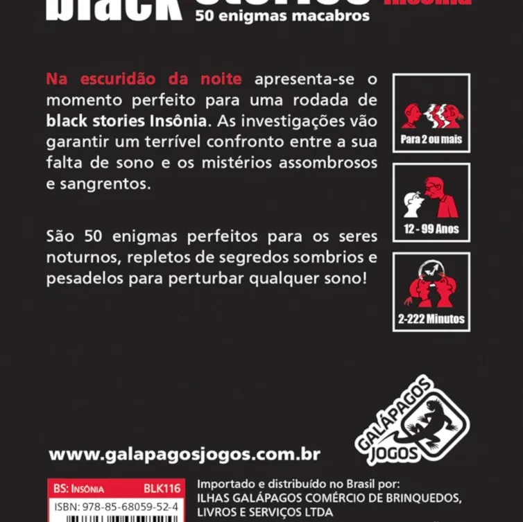 Black Stories: Insônia - Galápagos Jogos
