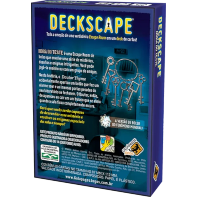 Deckscape: Hora do Teste - Galápagos Jogos