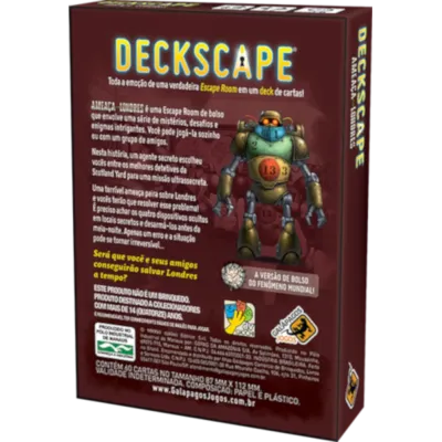 Deckscape: Ameaça em Londres - Galápagos Jogos Deckscape: Ameaça em Londres - Galápagos Jogos