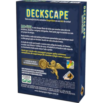 Deckscape: Roubo em Veneza - Galápagos Jogos