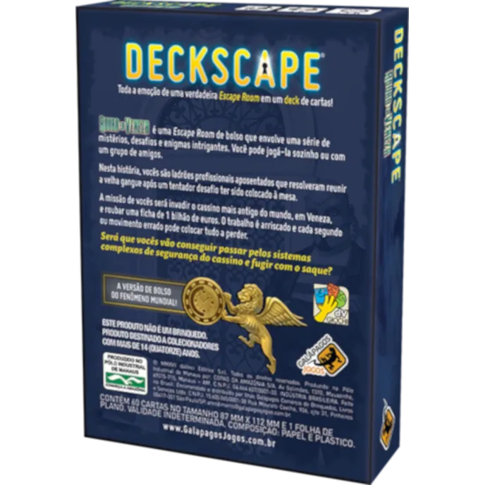 Deckscape: Roubo em Veneza - Galápagos Jogos