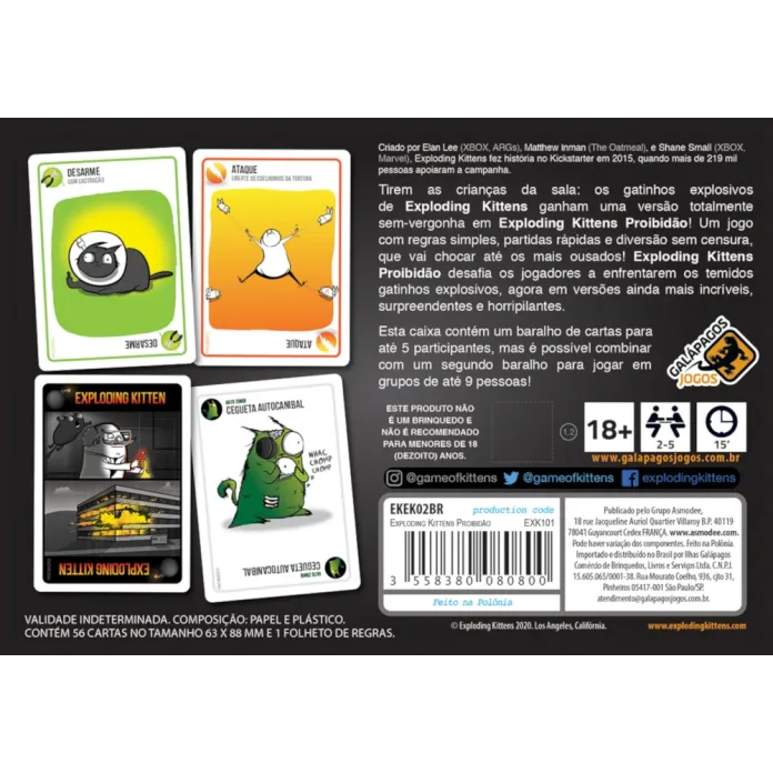 Exploding Kittens Proibidão - Galápagos Jogos