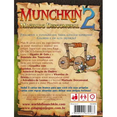 Munchkin 02 - Machado Descomunal (Expansão) - Galápagos Jogos