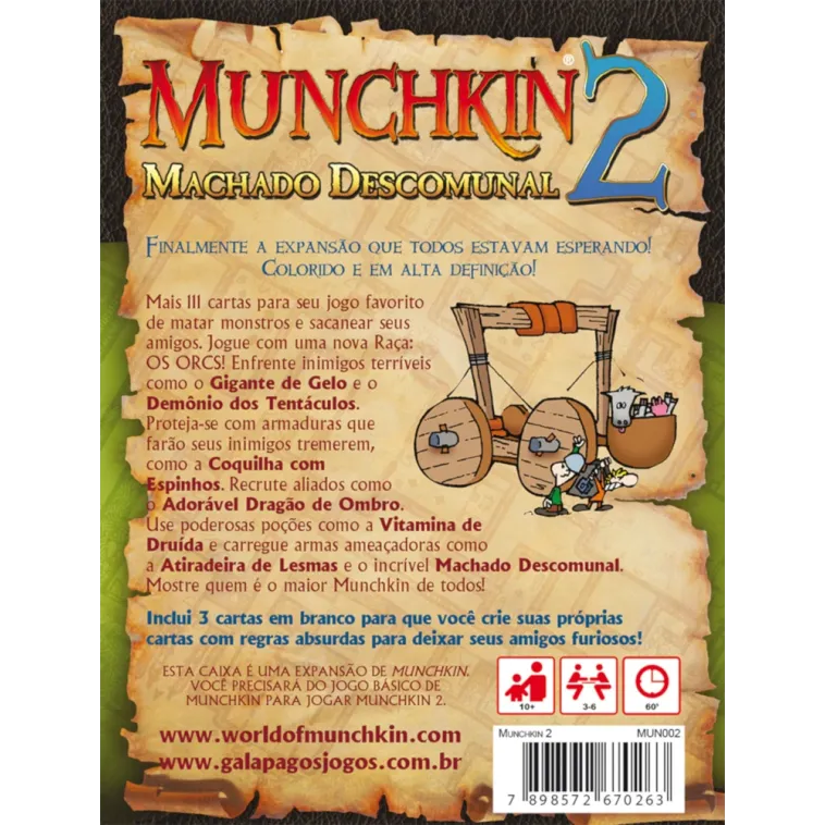 Munchkin 02 - Machado Descomunal (Expansão) - Galápagos Jogos
