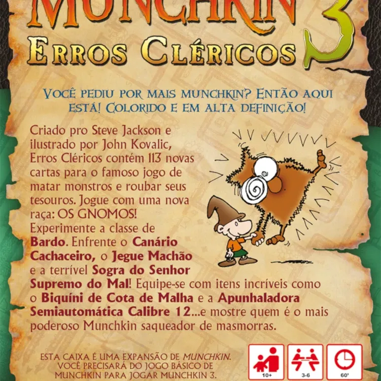 Munchkin 03 - Erros Cléricos (Expansão) - Galápagos Jogos Munchkin 03 - Erros Cléricos (Expansão) - Galápagos Jogos