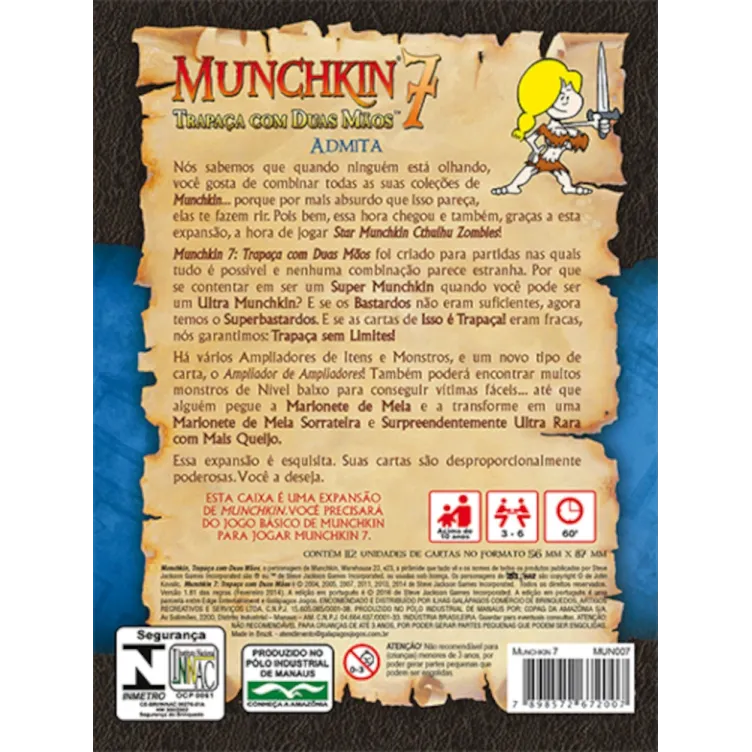 Munchkin 07 - Trapaça com Duas Mãos (Expansão) - Galápagos Jogos