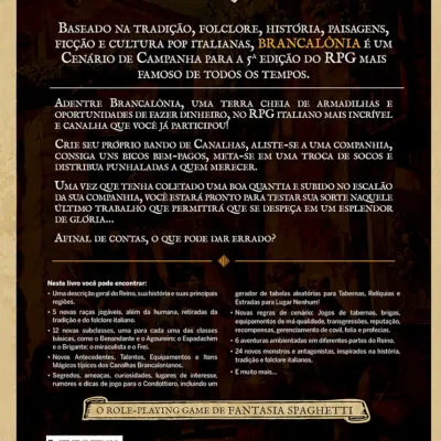 Brancalônia - Livro de Cenário para D&D 5a Edição - Galápagos Jogos