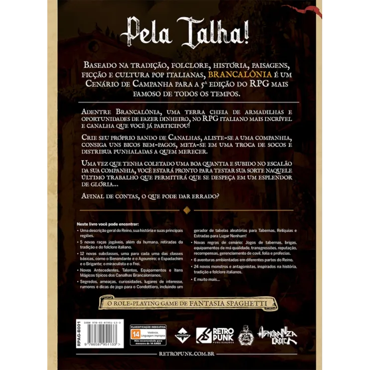 Brancalônia - Livro de Cenário para D&D 5a Edição - Galápagos Jogos Brancalônia - Livro de Cenário para D&D 5a Edição - Galápagos Jogos