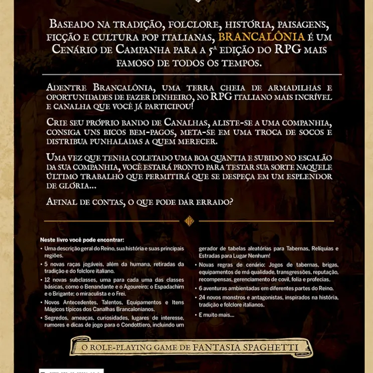 Brancalônia - Livro de Cenário para D&D 5a Edição - Galápagos Jogos