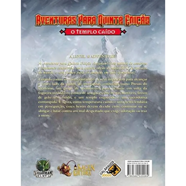 DnD Aventuras para Quinta Edição 09: O Templo Caído - Galápagos Jogos DnD Aventuras para Quinta Edição 09: O Templo Caído - Galápagos Jogos