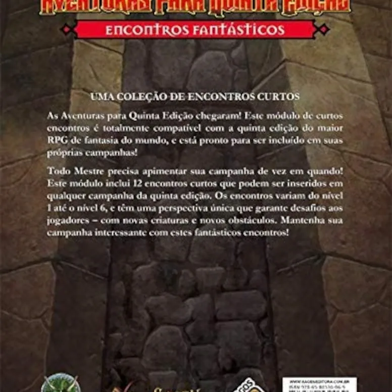 DnD Aventuras para Quinta Edição 07: Encontros Fantásticos - Galápagos Jogos DnD Aventuras para Quinta Edição 07: Encontros Fantásticos - Galápagos Jogos