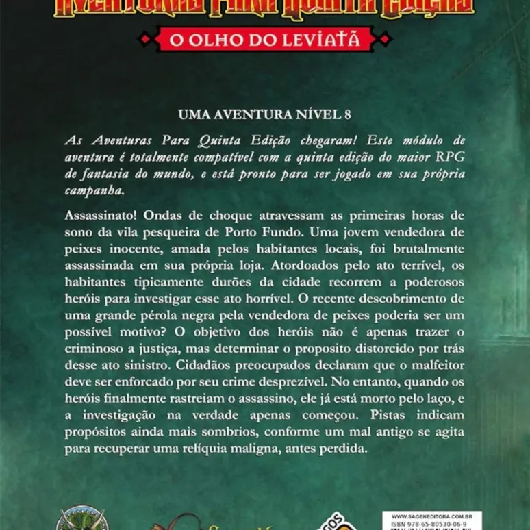 DnD Aventuras para Quinta Edição 08: O Olho do Leviatã - Galápagos Jogos