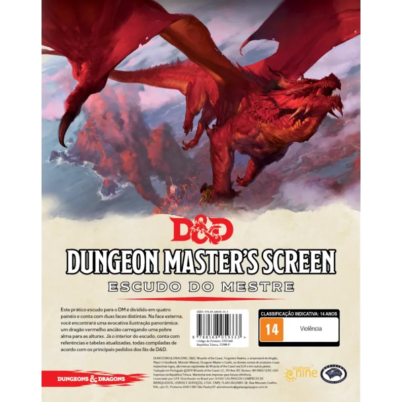 D&D 5.0 Dungeon Master's Screen (Escudo do Mestre) - Galápagos Jogos