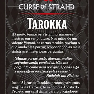 D&D A Maldição de Strahd Tarokka Deck
