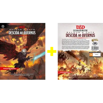 DnD 5.0 Kit Descida ao Avernus + Escudo - Galápagos Jogos