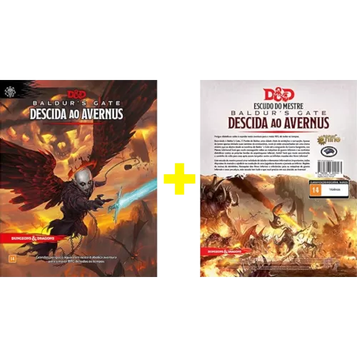 D&D 5.0 Kit Descida ao Avernus + Escudo - Galápagos Jogos