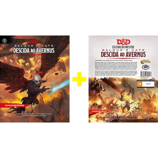 DnD 5.0 Kit Descida ao Avernus + Escudo - Galápagos Jogos