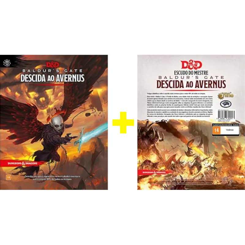 D&D 5.0 Kit Descida ao Avernus + Escudo - Galápagos Jogos