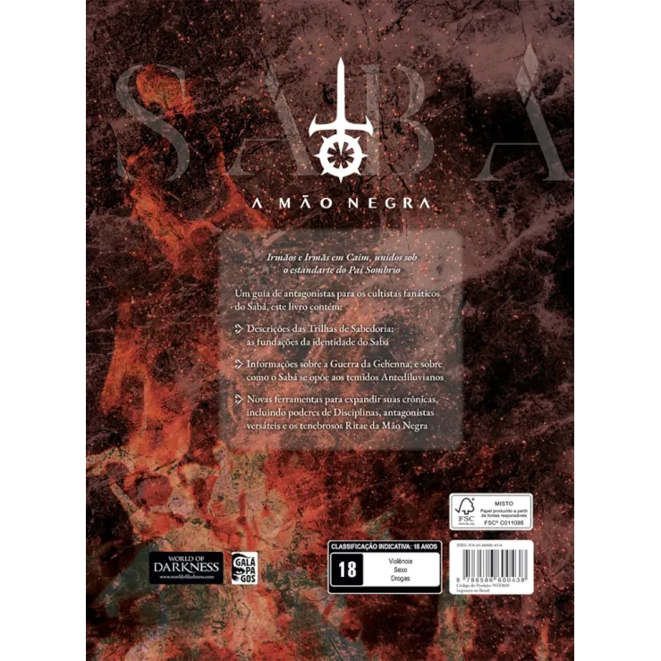 Vampiro: A Máscara - Sabá (Suplemento) - Galápagos Jogos