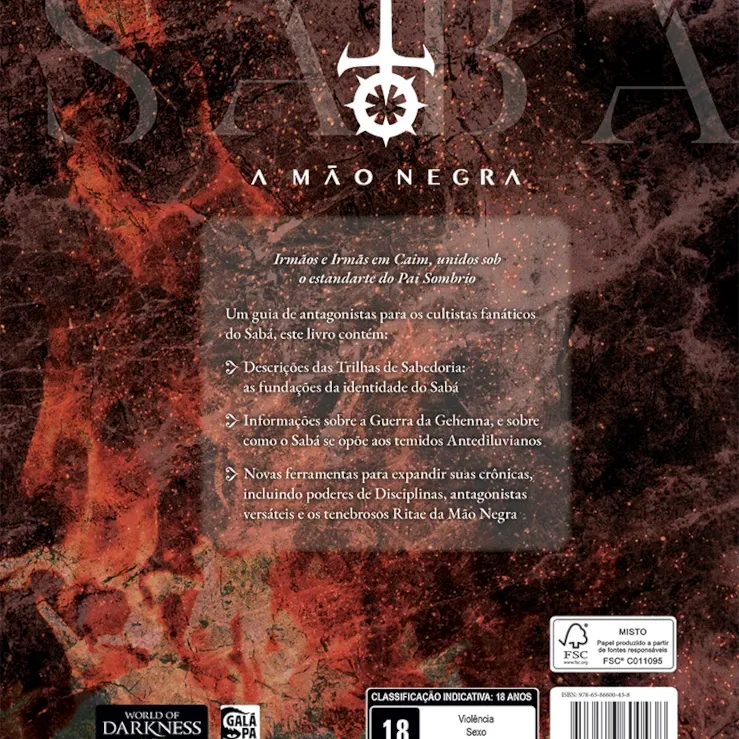 Vampiro: A Máscara - Sabá (Suplemento) - Galápagos Jogos Vampiro: A Máscara - Sabá (Suplemento) - Galápagos Jogos