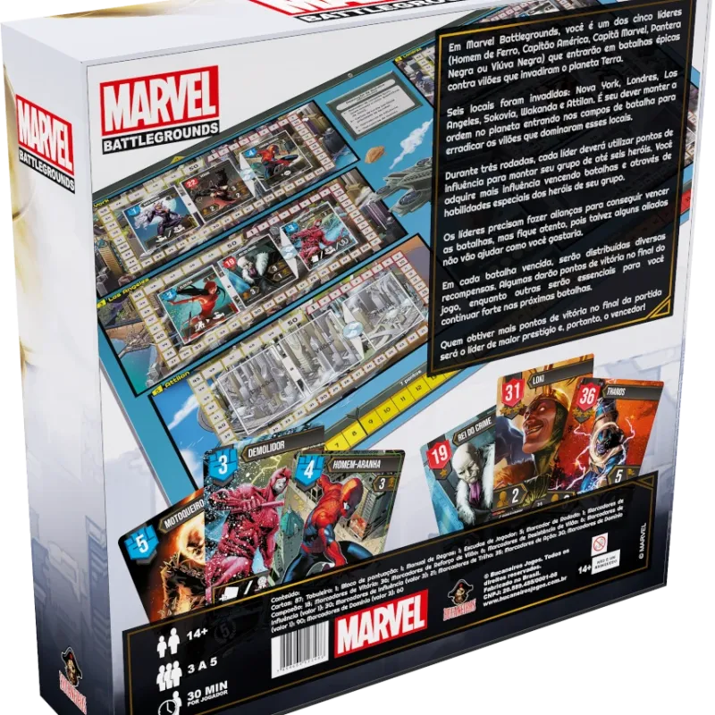 Marvel Battlegrounds (com Insert e kit de sleeve) - Bucaneiros Marvel Battlegrounds (com Insert e kit de sleeve) - Bucaneiros