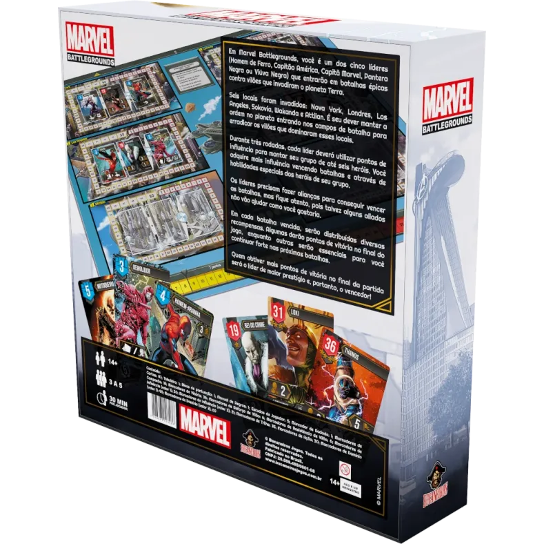 Marvel Battlegrounds (com Insert e kit de sleeve) - Bucaneiros Marvel Battlegrounds (com Insert e kit de sleeve) - Bucaneiros