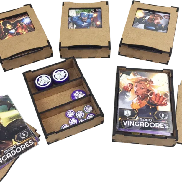 Marvel Battlegrounds (com Insert e kit de sleeve) - Bucaneiros Marvel Battlegrounds (com Insert e kit de sleeve) - Bucaneiros