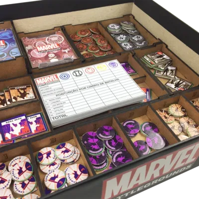 Marvel Battlegrounds (com Insert e kit de sleeve) - Bucaneiros Marvel Battlegrounds (com Insert e kit de sleeve) - Bucaneiros