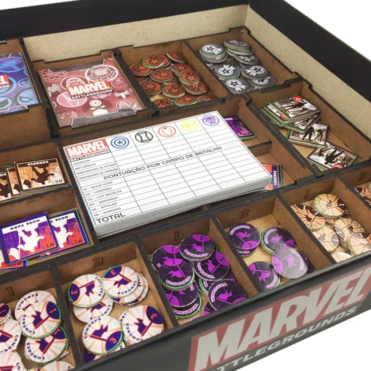 Marvel Battlegrounds (com Insert e kit de sleeve) - Bucaneiros Marvel Battlegrounds (com Insert e kit de sleeve) - Bucaneiros