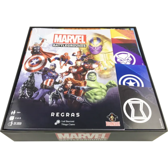 Marvel Battlegrounds (com Insert e kit de sleeve) - Bucaneiros Marvel Battlegrounds (com Insert e kit de sleeve) - Bucaneiros