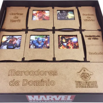 Marvel Battlegrounds (com Insert e kit de sleeve) - Bucaneiros Marvel Battlegrounds (com Insert e kit de sleeve) - Bucaneiros