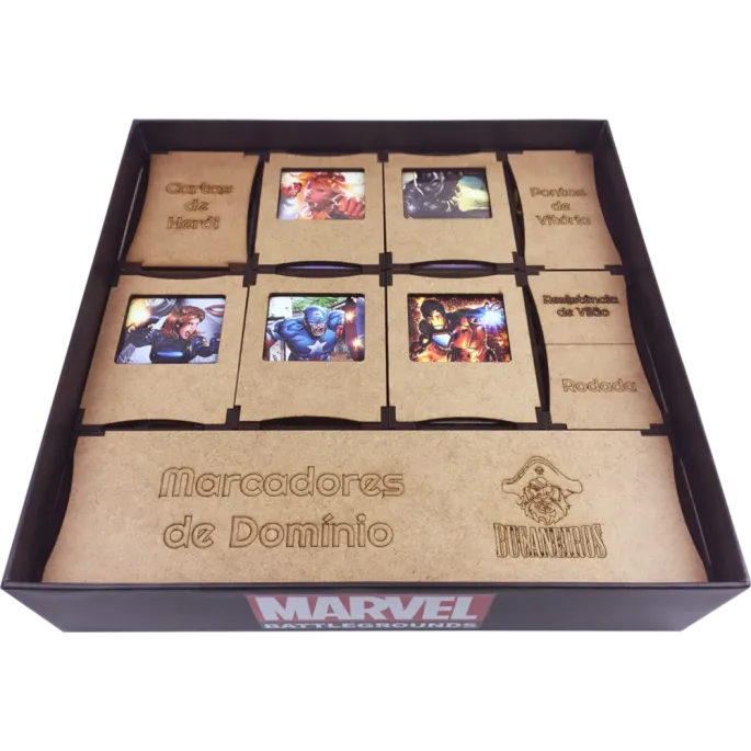 Marvel Battlegrounds (com Insert e kit de sleeve) - Bucaneiros Marvel Battlegrounds (com Insert e kit de sleeve) - Bucaneiros