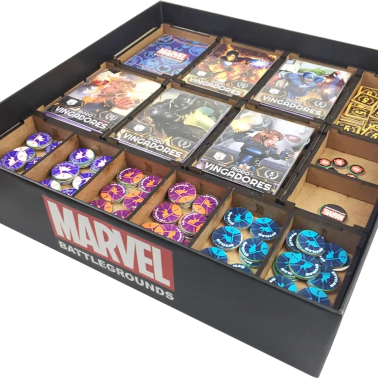 Marvel Battlegrounds (com Insert e kit de sleeve) - Bucaneiros Marvel Battlegrounds (com Insert e kit de sleeve) - Bucaneiros