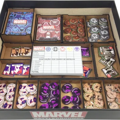 Marvel Battlegrounds (com Insert e kit de sleeve) - Bucaneiros Marvel Battlegrounds (com Insert e kit de sleeve) - Bucaneiros