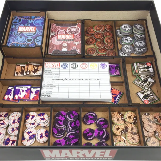 Marvel Battlegrounds (com Insert e kit de sleeve) - Bucaneiros Marvel Battlegrounds (com Insert e kit de sleeve) - Bucaneiros