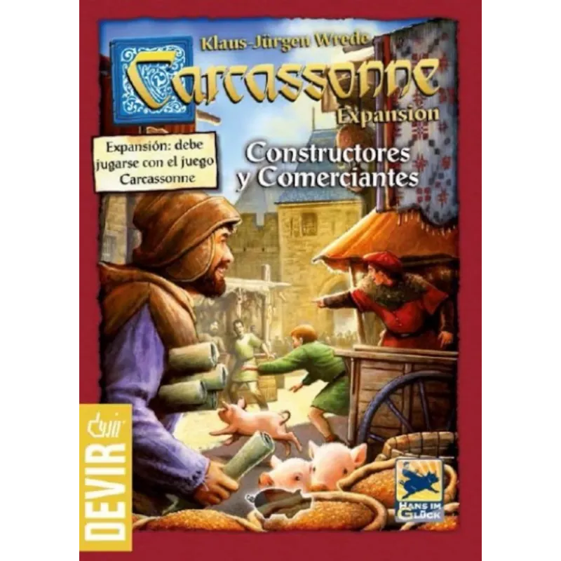 Carcassonne Expansão: Construtores e Comerciantes - Devir Jogos