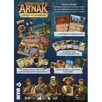 Ruínas Perdidas de Arnak, As: Líderes da Expedição (Expansão) - Devir Jogos