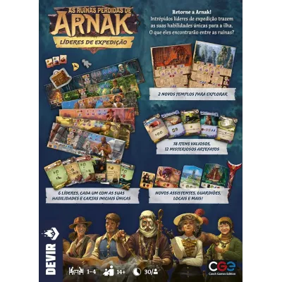 Ruínas Perdidas de Arnak, As: Líderes da Expedição (Expansão) - Devir Jogos