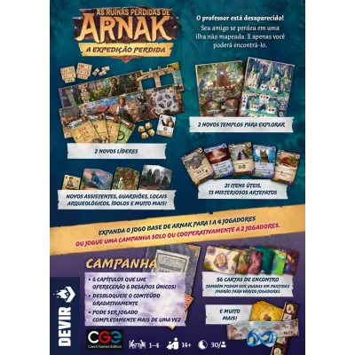 Ruínas Perdidas de Arnak, As: A Expedição Perdida (Expansão) - Devir Jogos