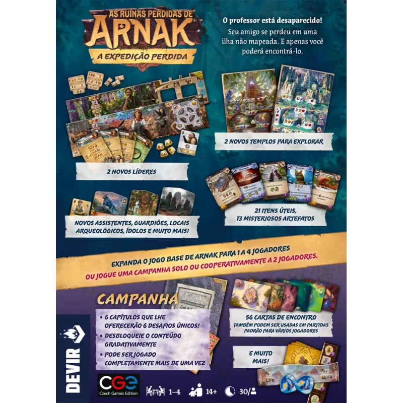 Ruínas Perdidas de Arnak, As: A Expedição Perdida (Expansão) - Devir Jogos Ruínas Perdidas de Arnak, As: A Expedição Perdida (Expansão) - Devir Jogos