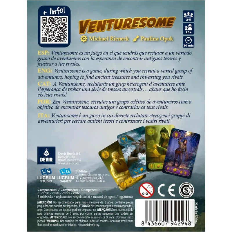 Venturesome - Devir Jogos Venturesome - Devir Jogos