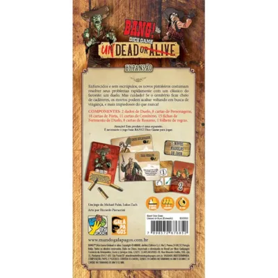 Bang! Dice Game Expansão: Undead or Alive - Galápagos Jogos Bang! Dice Game Expansão: Undead or Alive - Galápagos Jogos