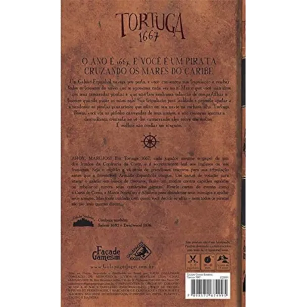 Coleção Cidades Sombrias 01: Tortuga 1667 - Galápagos Jogos