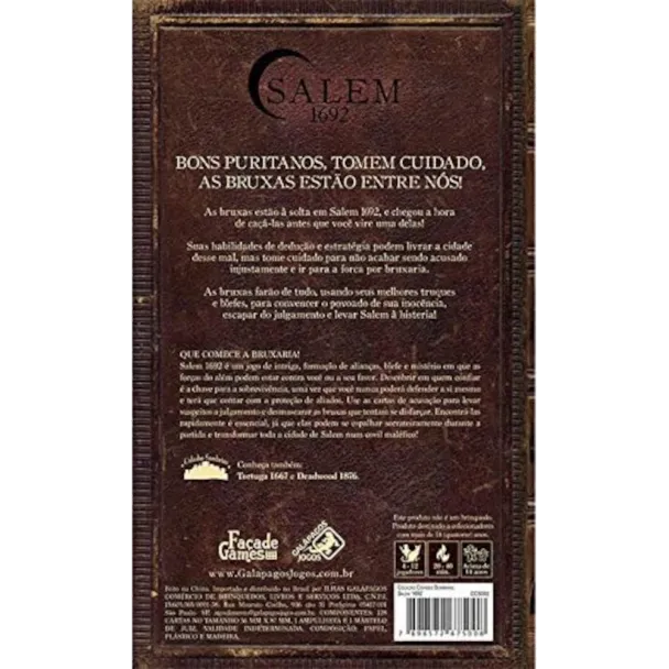 Coleção Cidades Sombrias 02: Salem 1692 - Galápagos Jogos
