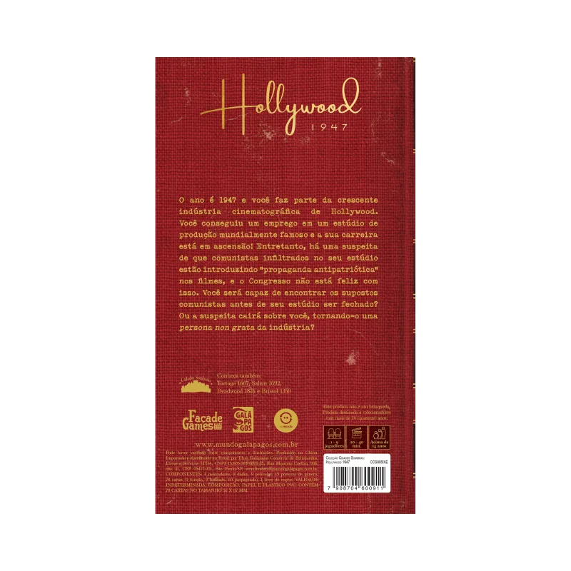 Coleção Cidades Sombrias 05: Hollywood 1947 - Galápagos Jogos Coleção Cidades Sombrias 05: Hollywood 1947 - Galápagos Jogos